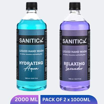 Relaxing Lavender & Hydrating Aqua | 2 Litres (Combo Pack of 2x1 Litre)