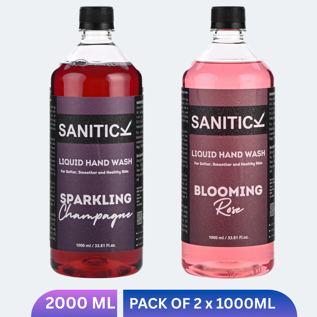 Blooming Rose & Sparkling Champagne | 2 Litres (Combo Pack of 2x1 Litre)