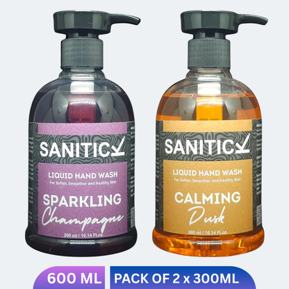 Calming Dusk & Sparkling Champagne | 600ml (Combo Pack of 2x300ml)