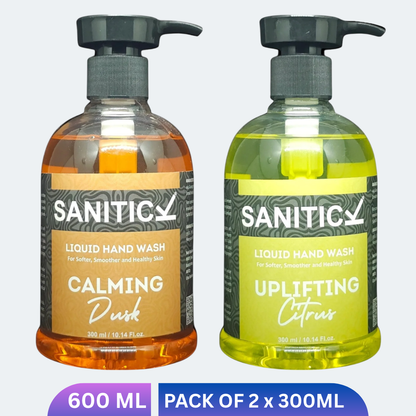 Uplifting Citrus & Calming Dusk | 600ml (Combo Pack of 2x300ml)