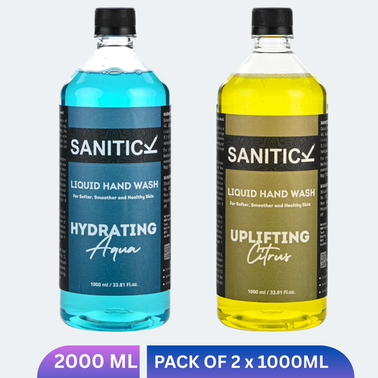 Uplifting Citrus & Hydrating Aqua | 2 Litres (Combo Pack of 2x1 Litre)