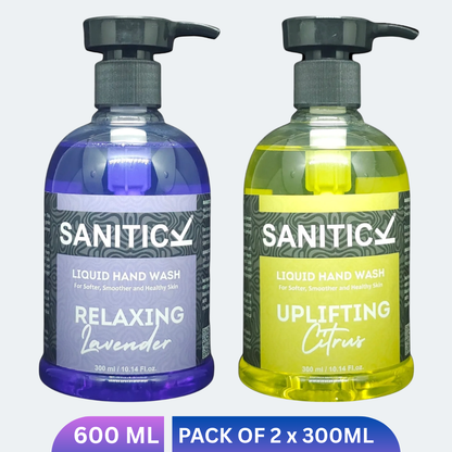 Uplifting Citrus & Relaxing Lavender | 600ml (Combo Pack of 2x300ml)