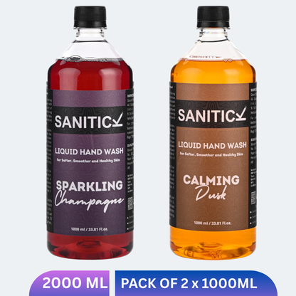 Calming Dusk & Sparkling Champagne | 2 Litres (Combo Pack of 2x1 Litre)