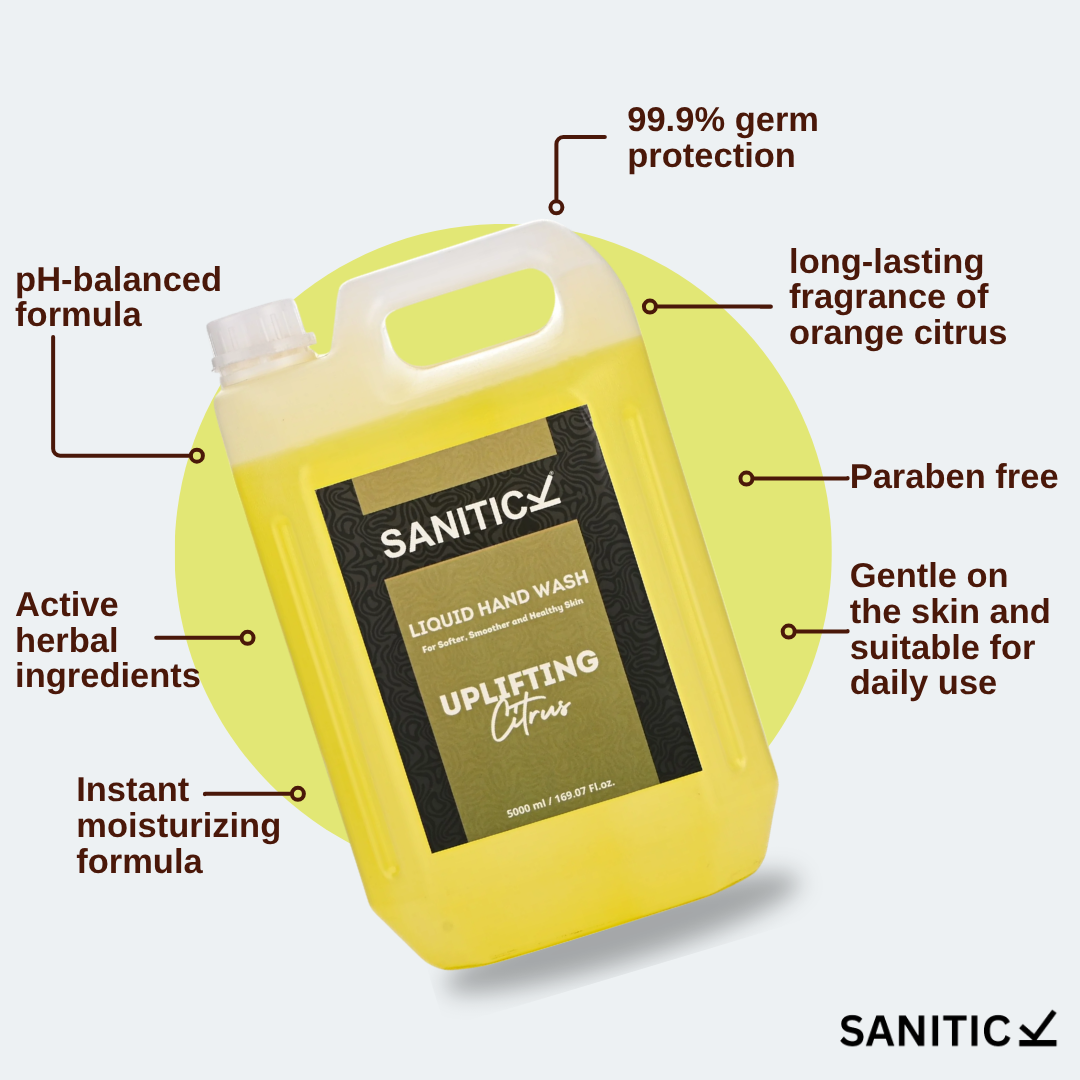 Uplifting Citrus| Germ Protection & Soft on Hands - 5 Litres