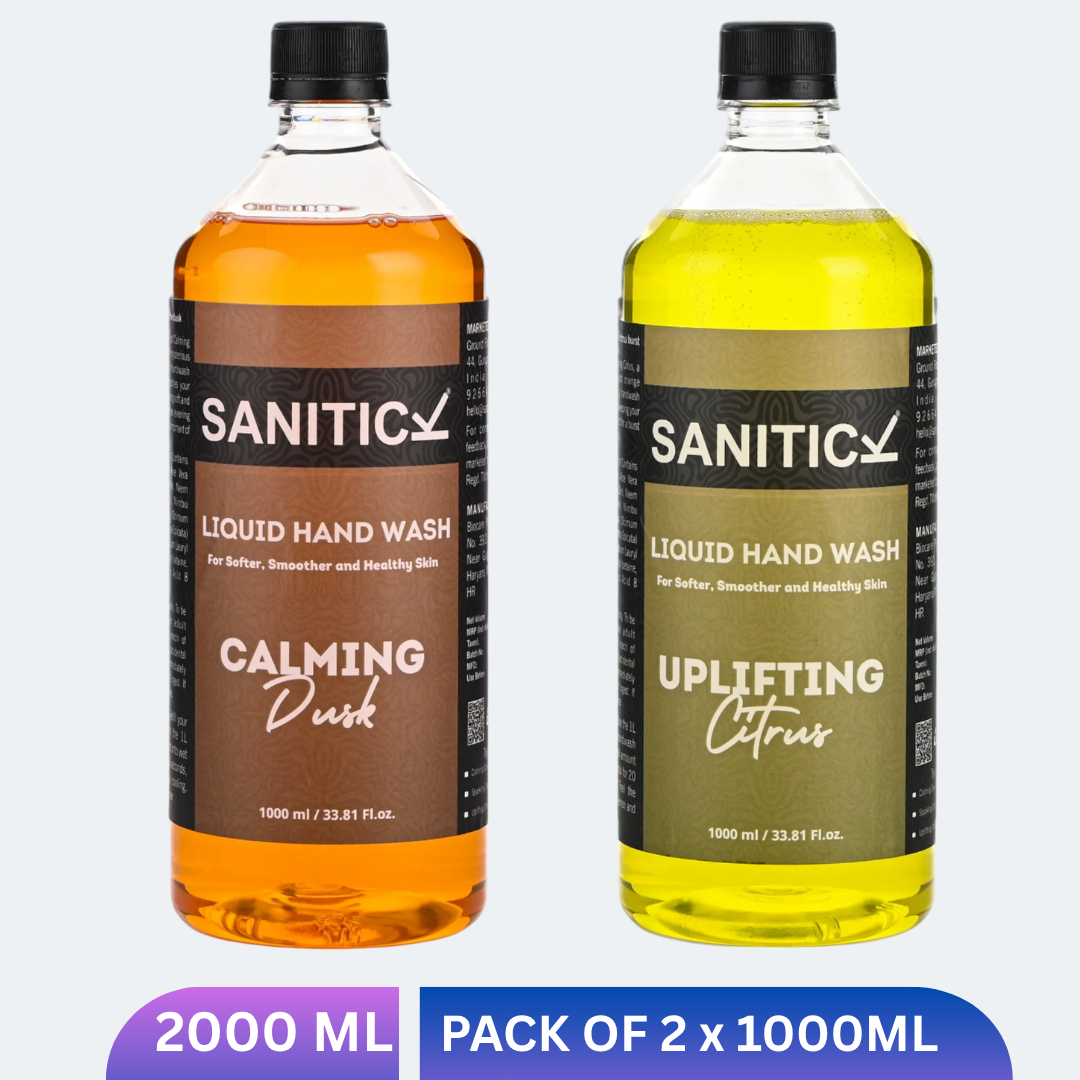 Uplifting Citrus & Calming Dusk | 2 Litres (Combo Pack of 2x1 Litre)