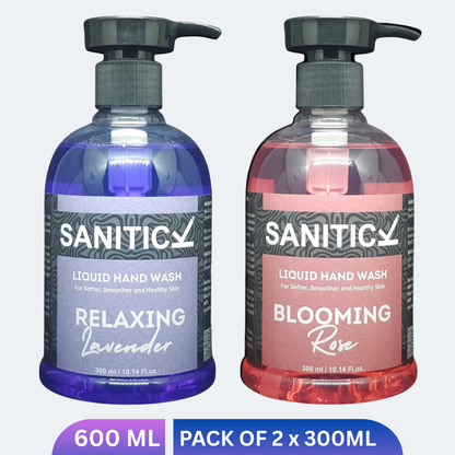 Blooming Rose & Relaxing Lavender | 600ml (Combo Pack of 2x300ml)
