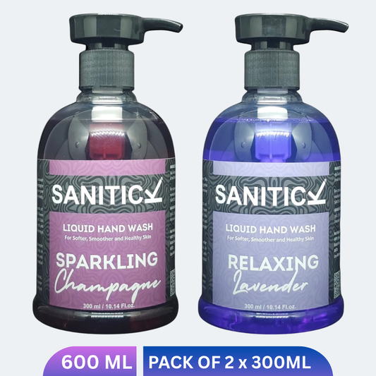 Relaxing Lavender & Sparkling Champagne | 600ml (Combo Pack of 2x300ml)