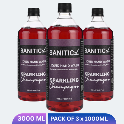 Sparkling Champagne | 3 Litres (Pack of 3x1 Litre)