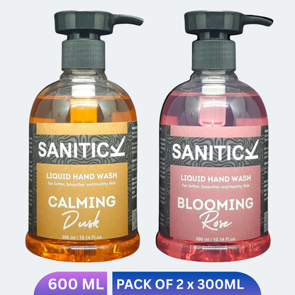 Blooming Rose & Calming Dusk | 600ml (Combo Pack of 2x300ml)
