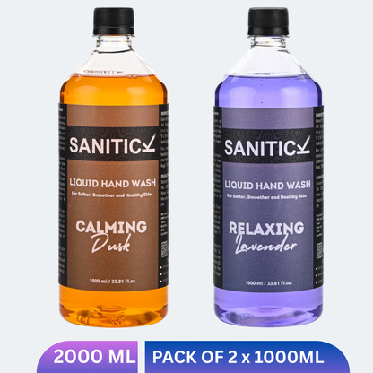 Relaxing Lavender & Calming Dusk | 2 Litres (Combo Pack of 2x1 Litre)