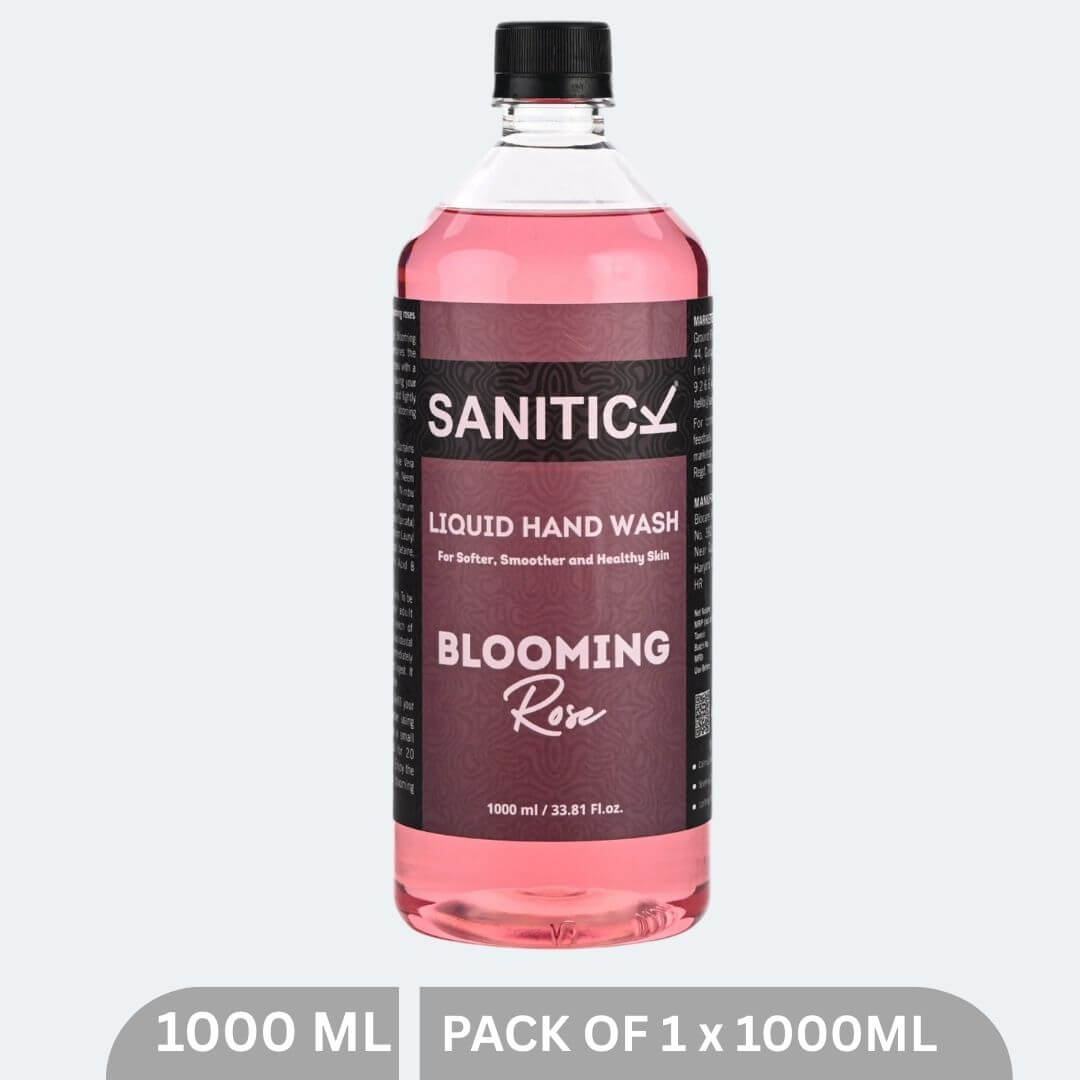 Sanitick Liquid Handwash Refill Pack | Blooming Rose-1 Litre