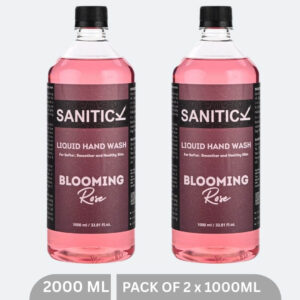 Sanitick Liquid Handwash Refill Pack | Blooming Rose | 2 Litres (Pack of 2x1 Litre)