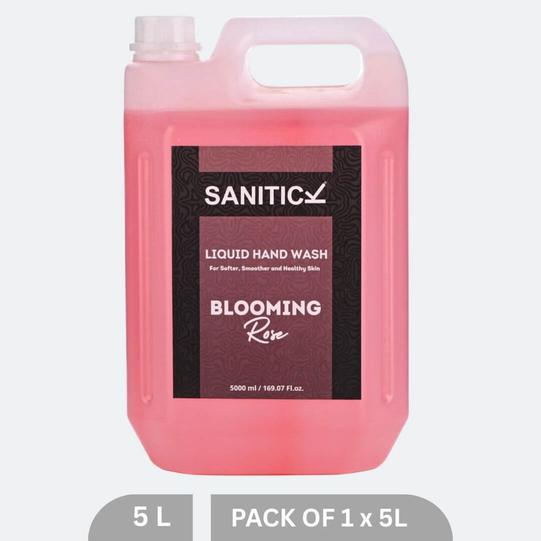 Sanitick Liquid Handwash Refill Pack | Blooming Rose| Germ Protection & Soft on Hands - 5 Litres