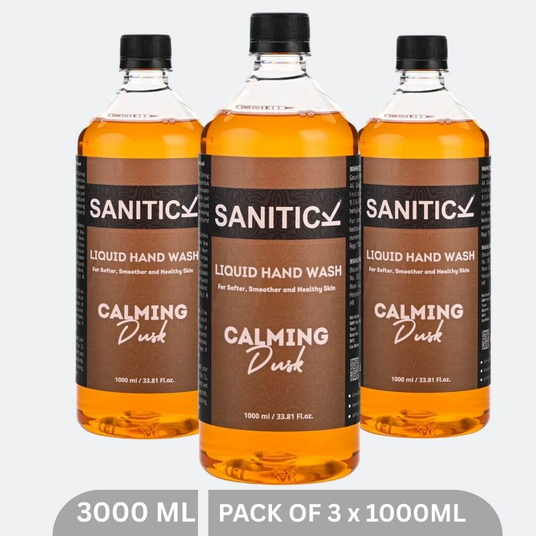 Sanitick Liquid Handwash Refill Pack | Calming Dusk | 3 Litres (Pack of 3x1 Litre)