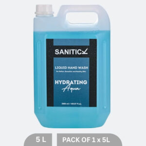 Sanitick Liquid Handwash Refill Pack | Hydrating Aqua| Germ Protection & Soft on Hands - 5 Litres