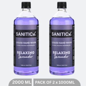 Sanitick Liquid Handwash Refill Pack | Relaxing Lavender | 2 Litres (Pack of 2x1 Litre)