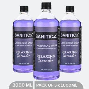 Sanitick Liquid Handwash Refill Pack | Relaxing Lavender | 3 Litres (Pack of 3x1 Litre)