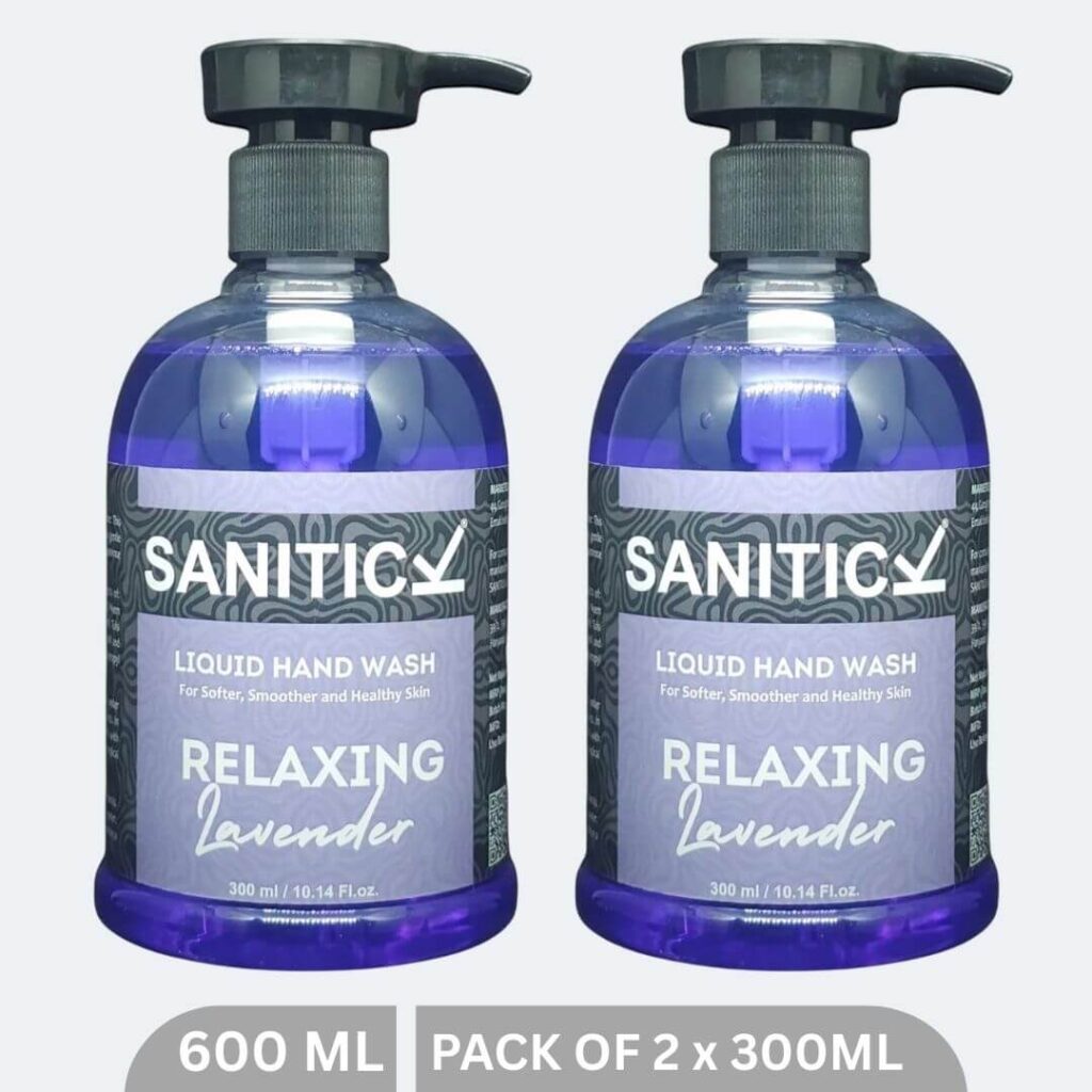 Sanitick Liquid Handwash | Relaxing Lavender | 600ml (Pack of 2x300ml)