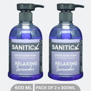 Sanitick Liquid Handwash | Relaxing Lavender | 600ml (Pack of 2x300ml)