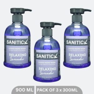 Sanitick Liquid Handwash | Relaxing Lavender | 900ml (Pack of 3x300ml)