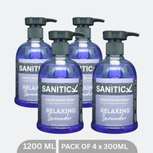 Sanitick Liquid Handwash | Relaxing Lavender | 1200ml (Pack of 4x300ml)