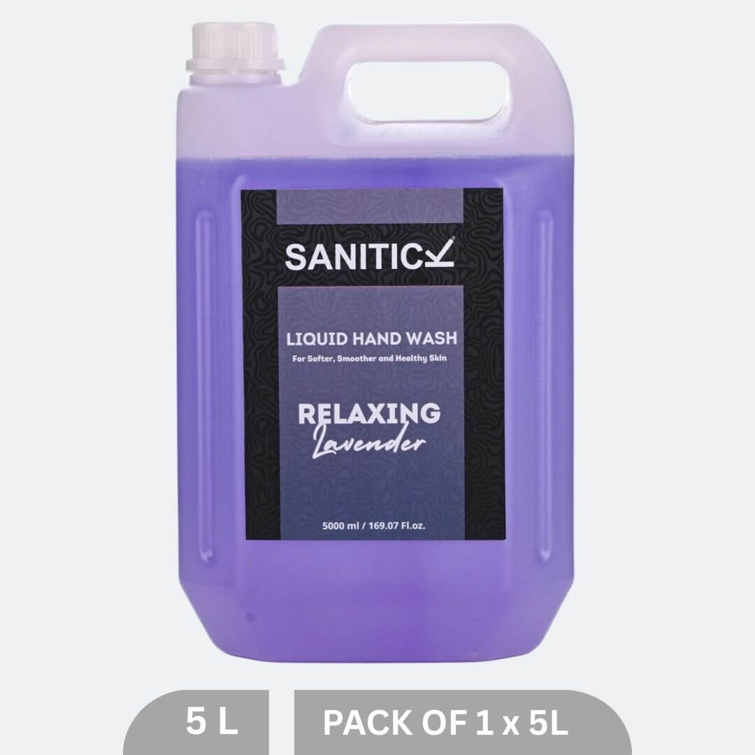 Sanitick Liquid Handwash Refill Pack | Relaxing Lavender| Germ Protection & Soft on Hands - 5 Litres