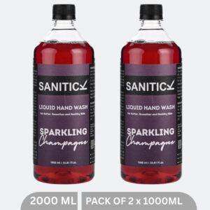 Sanitick Liquid Handwash Refill Pack | Sparkling Champagne | 2 Litres (Pack of 2x1 Litre)