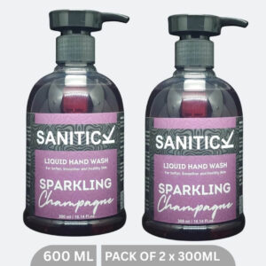 Sanitick Liquid Handwash | Sparkling Champagne | 600ml (Pack of 2x300ml)