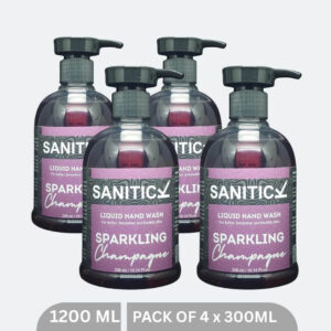 Sanitick Liquid Handwash | Sparkling Champagne | 1200ml (Pack of 4x300ml)