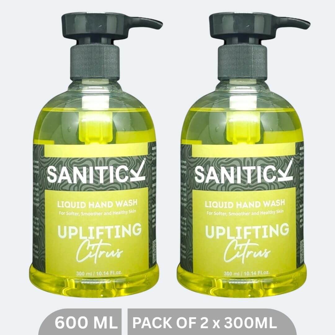 Sanitick Liquid Handwash | Uplifting Citrus | 600ml (Pack of 2x300ml)