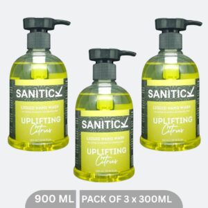 Sanitick Liquid Handwash | Uplifting Citrus | 900ml (Pack of 3x300ml)